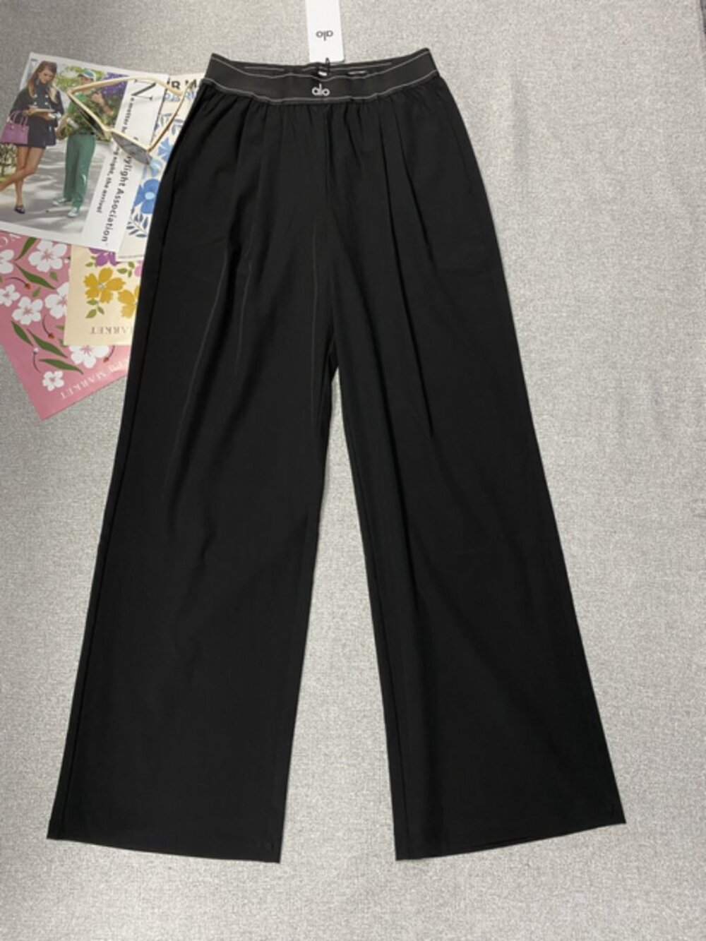 Black💥NWT ALO Yoga Suit Up Wide Trouser(Regular 30” Inseam)💂♀️Versatile - Picture 1 of 8